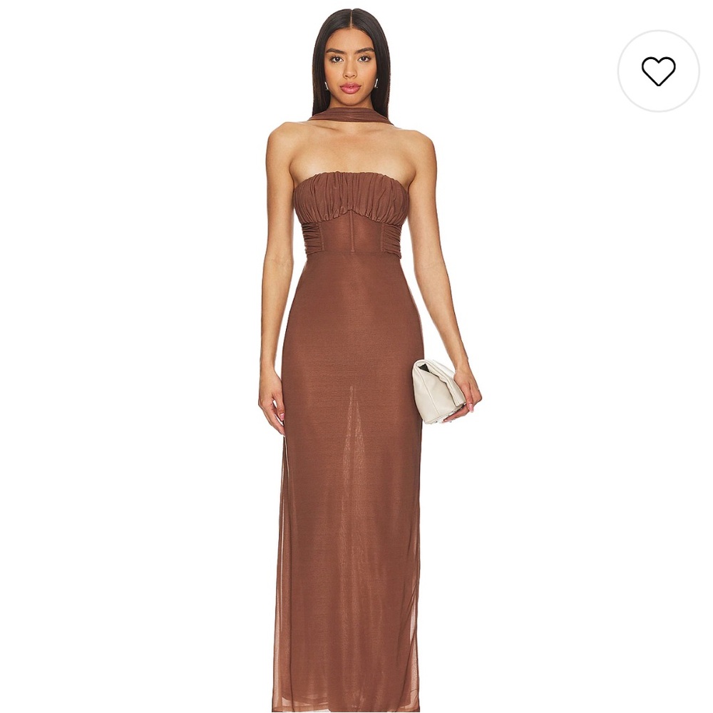 Vittoria LPA Maxi Dress in Chocolate